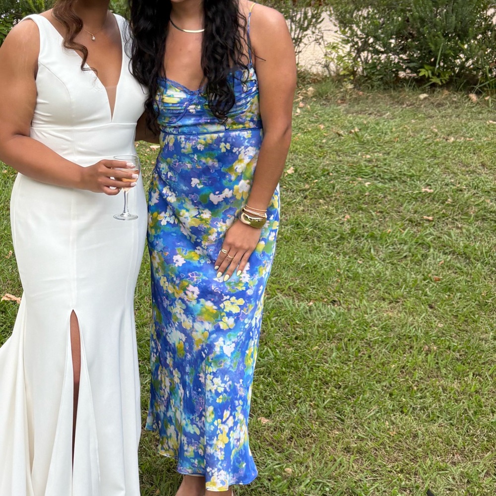 Astr Blue Floral Maxi Dress - Picture 8 of 8